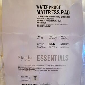Martha Stewart Essentials King-Size Waterproof Mattress Pad